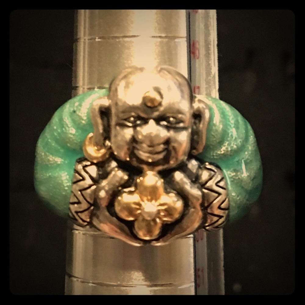 Barbara Bixby 18k Yellow Gold BUDDHA NWOT ring